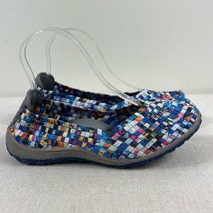 ZEE Alexis Shoes Womens Size 8.5 EU 39 Sugar Woven Slip On Multi Color Fabric